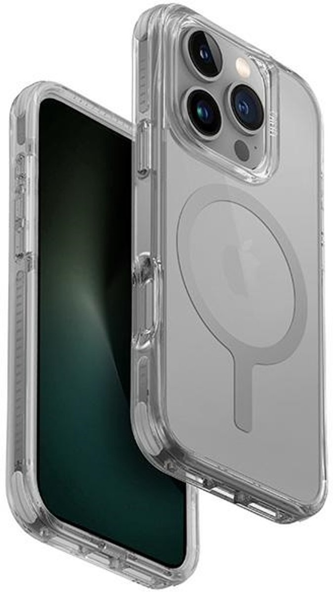 UNIQ Combat Serie - Telefoonhoesje - iPhone 16 Pro - Stone Grey - Magclick Systeem