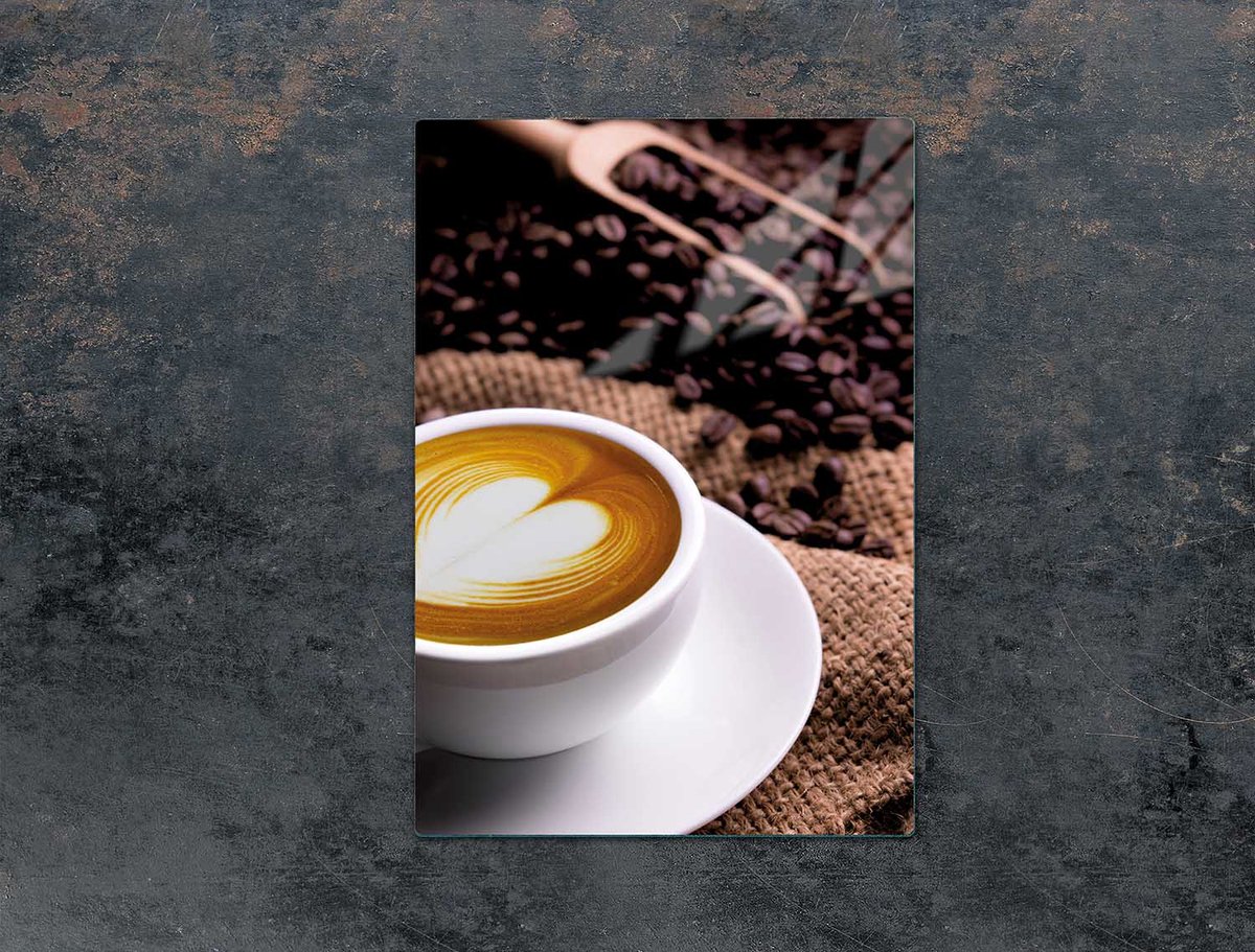 TMK ArtDeko - Serie - Snijplank - Glas - 35x52 cm - Motief Koffie