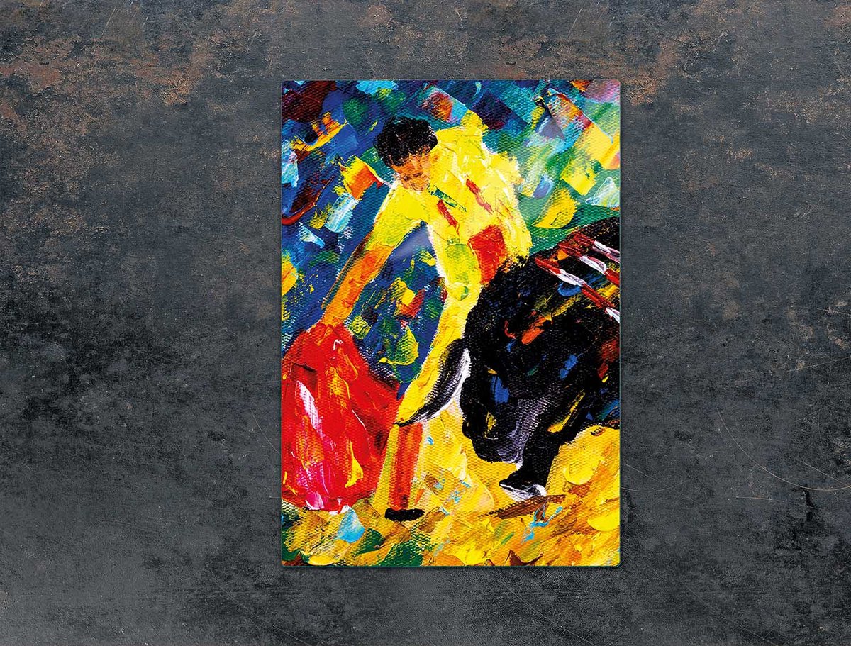 TMK ArtDeko Serie - Snijplank Glas - 35x52 cm - Veelzijdig - Motief Byk