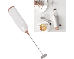Elektrische Melkopschuimer - Handheld Klopper - Koffie Maken - Eenvoudige Bediening - 236 cm - Wit