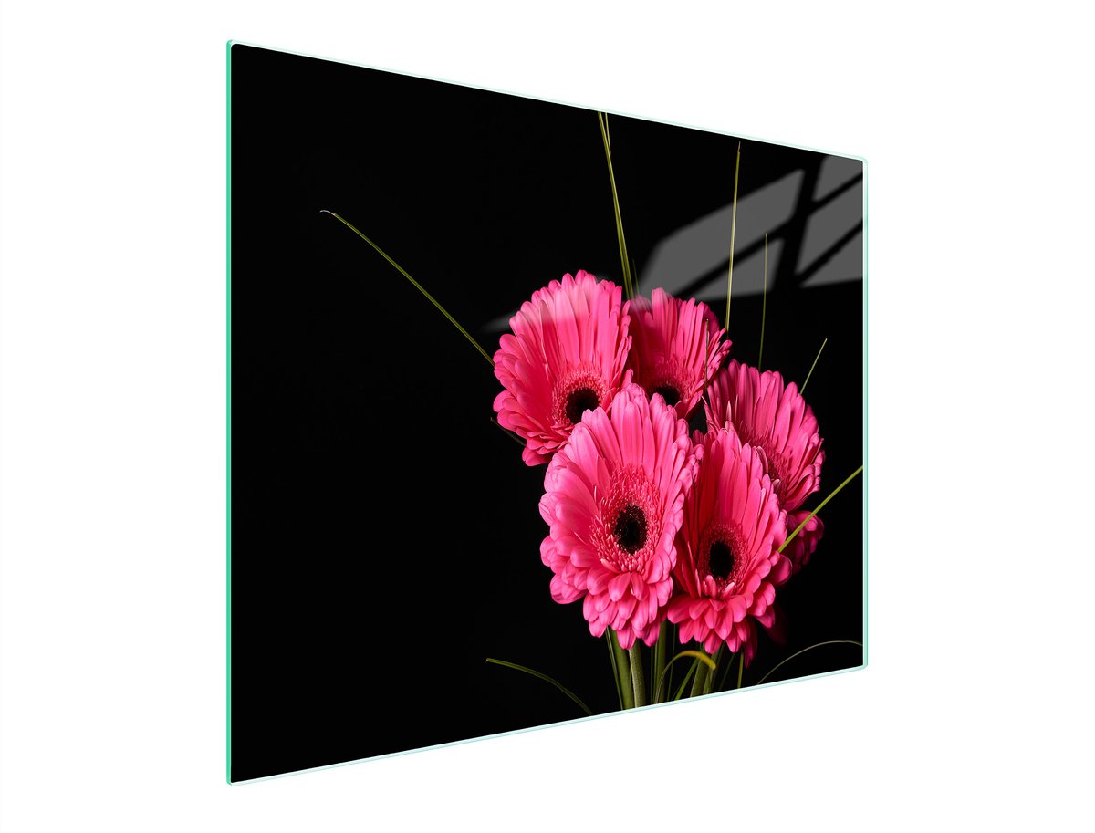 TMK ArtDeko - Snijplank - Glas - 52x30 cm - Gerbera Motief