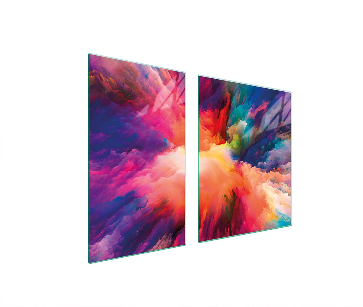 TMK ArtDeko - Snijplank en Beschermplaat - Kleurrijk - Glas - 100x52 cm