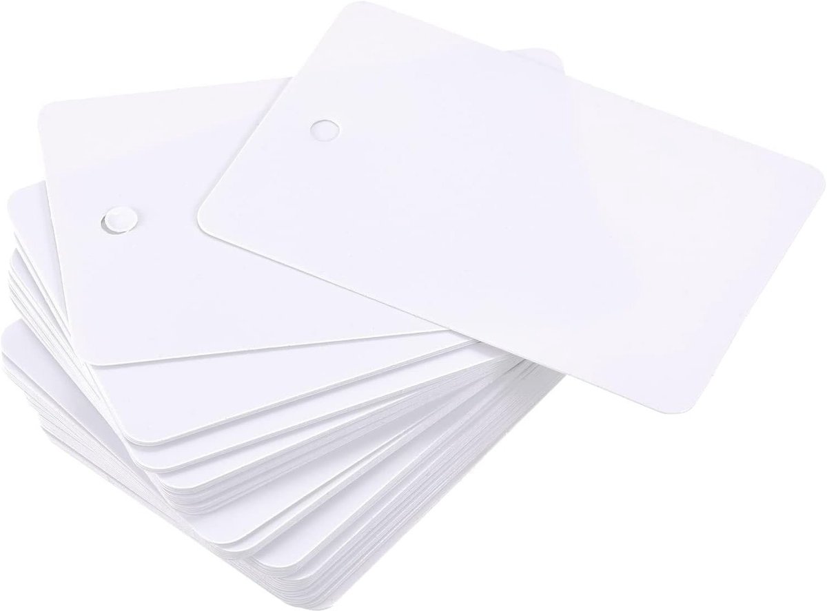 Waterdichte ooggat kunststof verzendlabels voor productidentificatie en buitenmarkering, 1,6 x 2,4 inch, 100 stuks, ideaal voor ventielmarkering en verzenddoeleinden