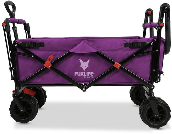 FUXTEC Bolderkar - opvouwbaar - Beach Cruiser - FX-CTB800 - paars van FUXTEC — afbeelding 5