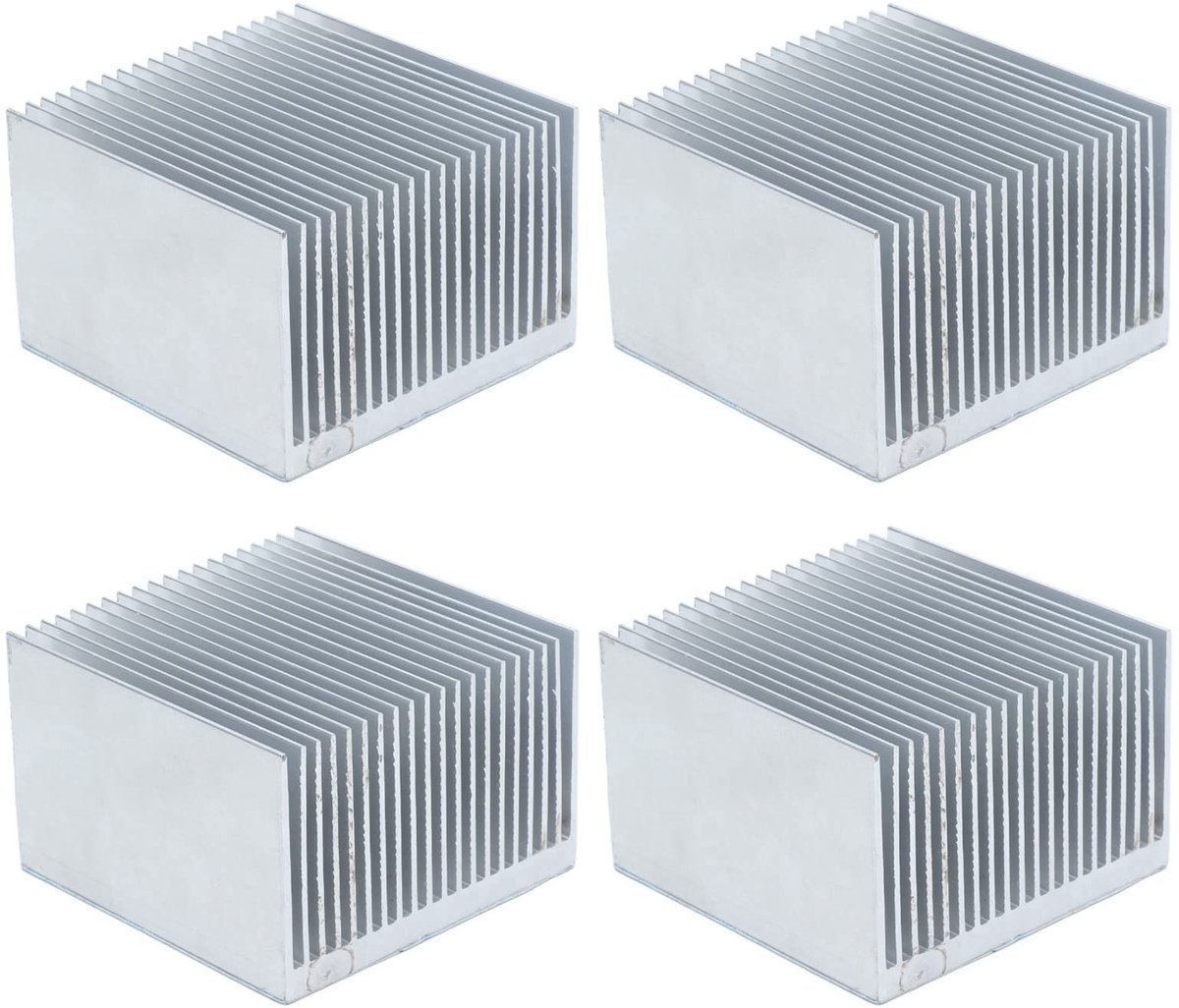 Allecto - Aluminium Heat Sink Radiator - Koeling voor CPU en LED - 60x60x39mm - Efficiënte warmteafvoer - Geschikt voor computer - Geschikt voor LE...