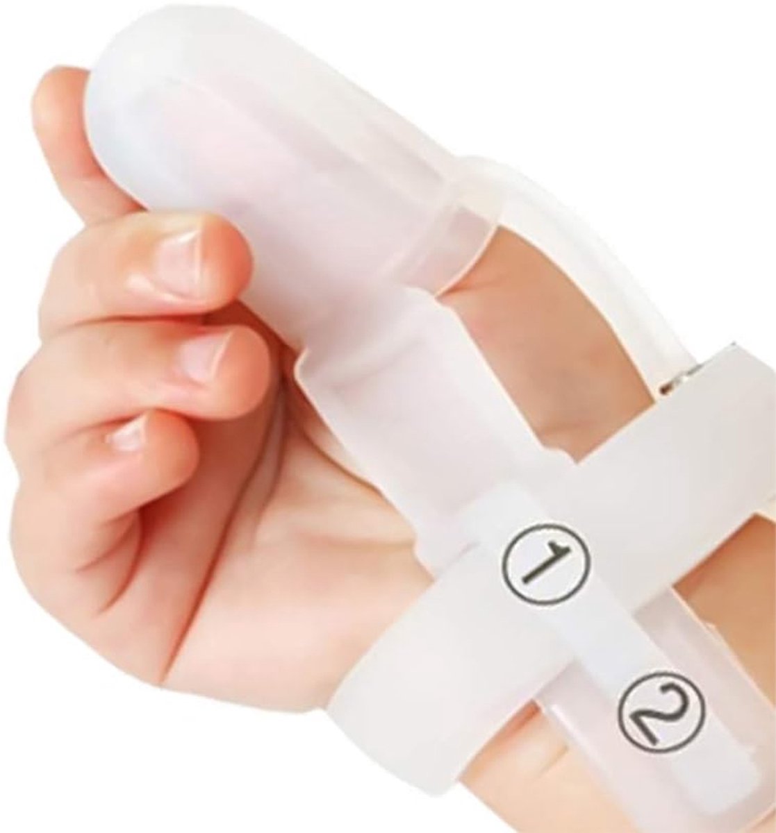 OUYLAF Vingerbescherming - stoppen met duimen - duimen - duimzuigen afleren - duimzuigen - transparant - duimzuigen handschoen kind - voor baby's van 1-5 jaar