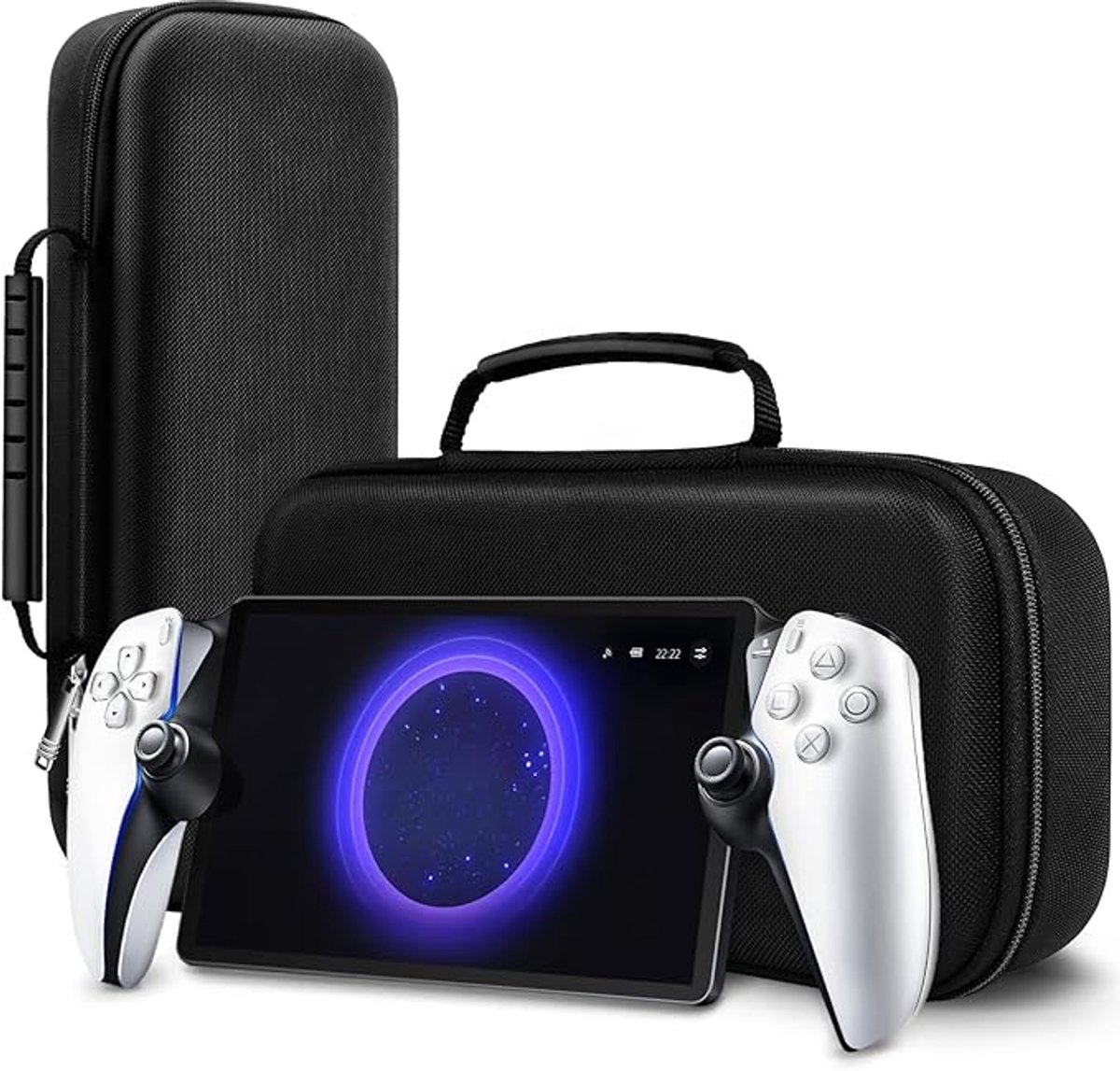 Zandarix Geschikt voor PlayStation Portal Remote Player PS5 - Deluxe harde draagtas - Case met beschermende opbergtas van netstof