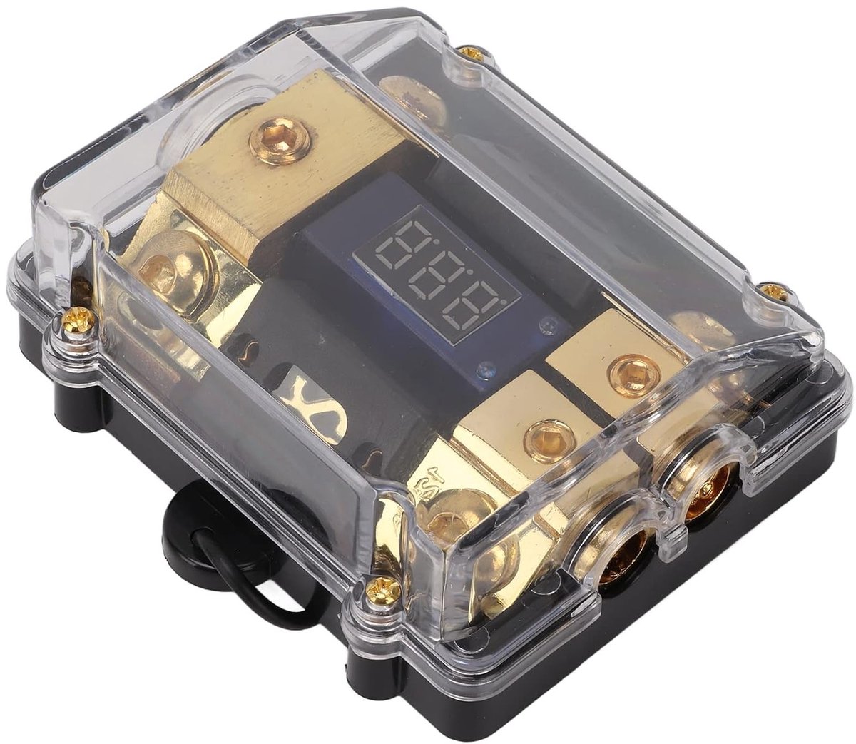 Stroom-aardingsverdeler voor auto-audio, 1 in 2 uit, universeel met 0/2-meterkabel