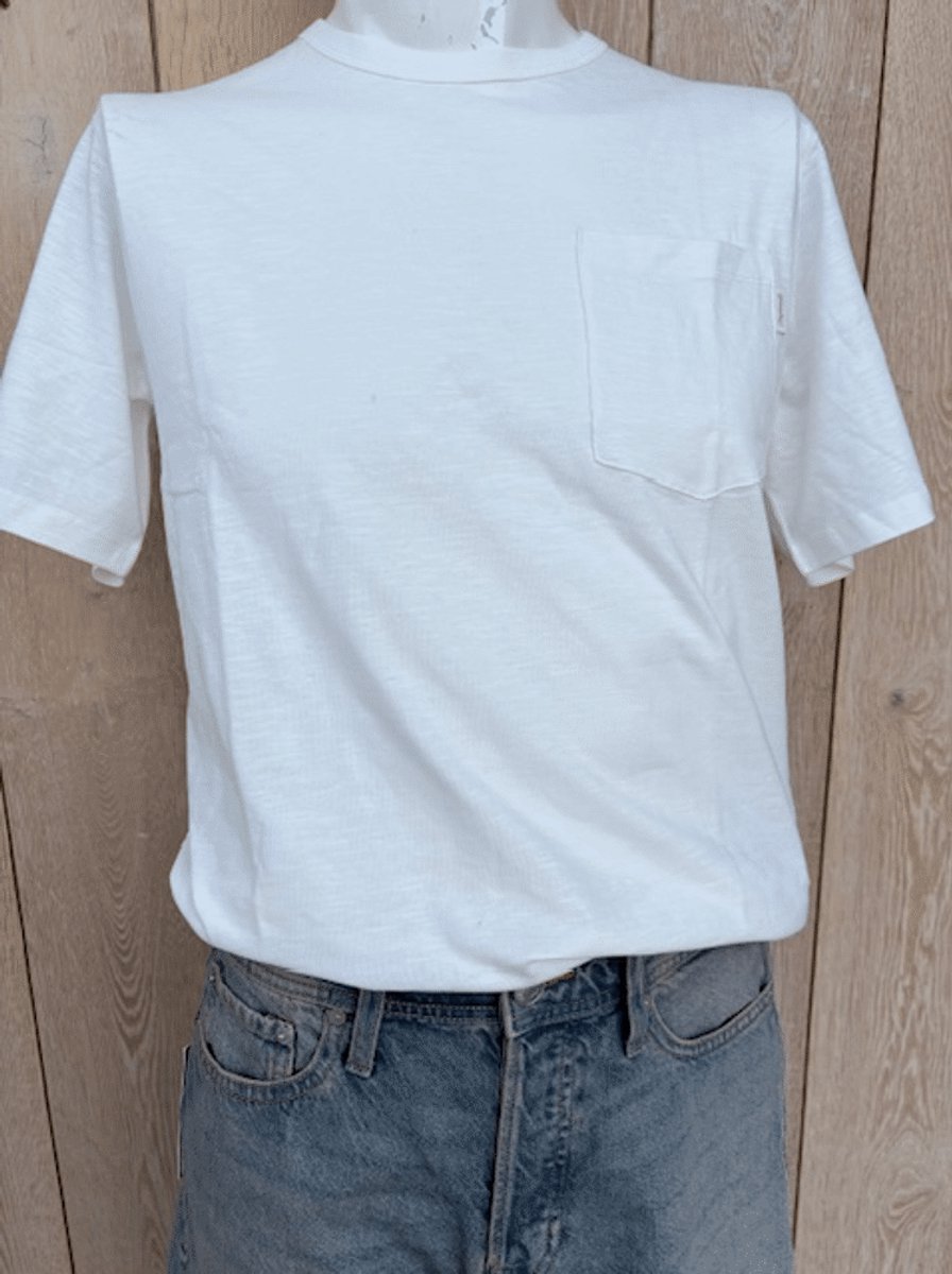 Jack&jones Jorcassis Structure Pocket Tee Cloud Dancer | Wit | Maat: M