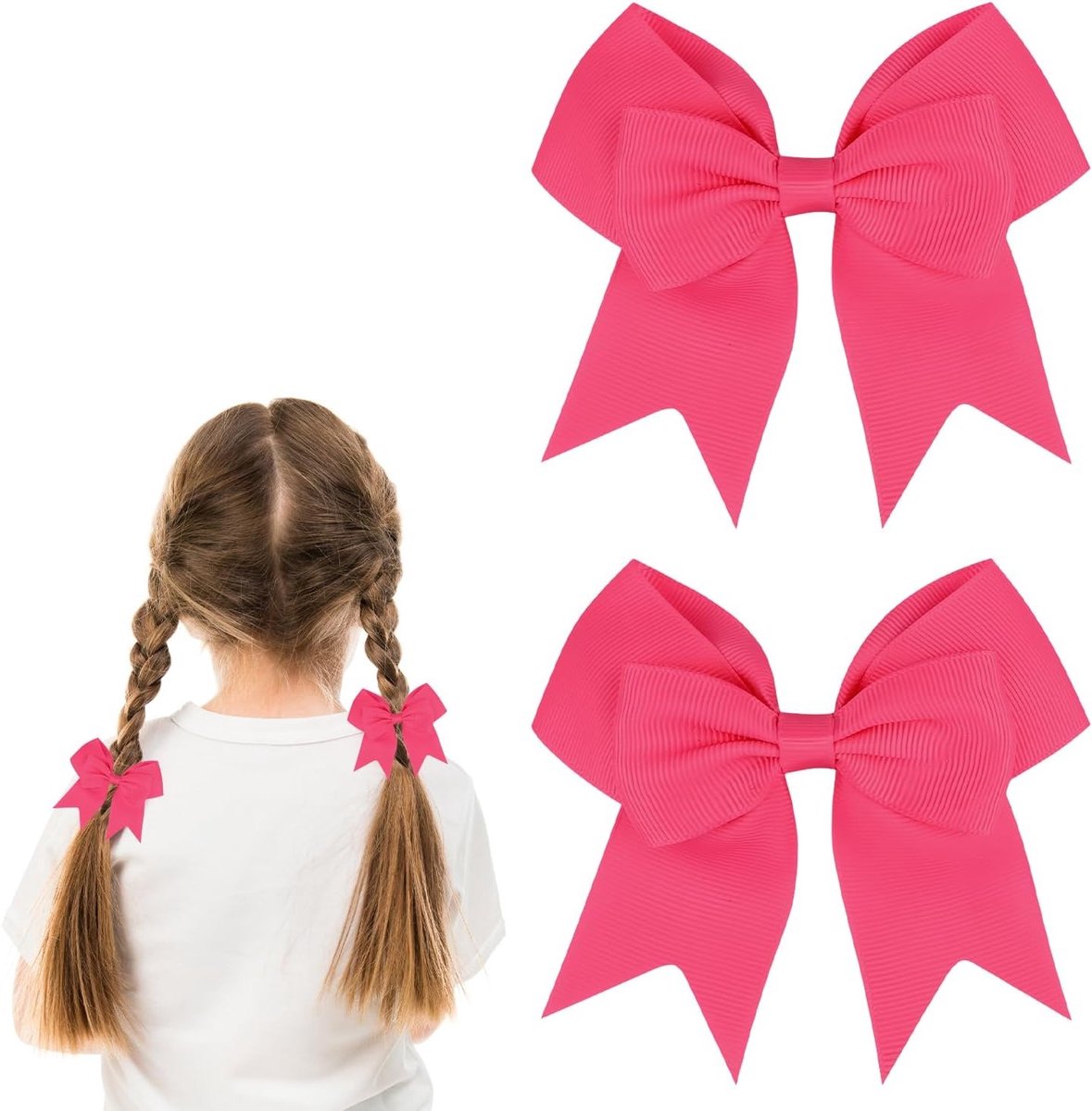 Luxe Grote Donkerroze Haarstrikken, Haarclips voor Vrouwen en Meisjes, Trendy Haaraccessoires voor Elke Gelegenheid