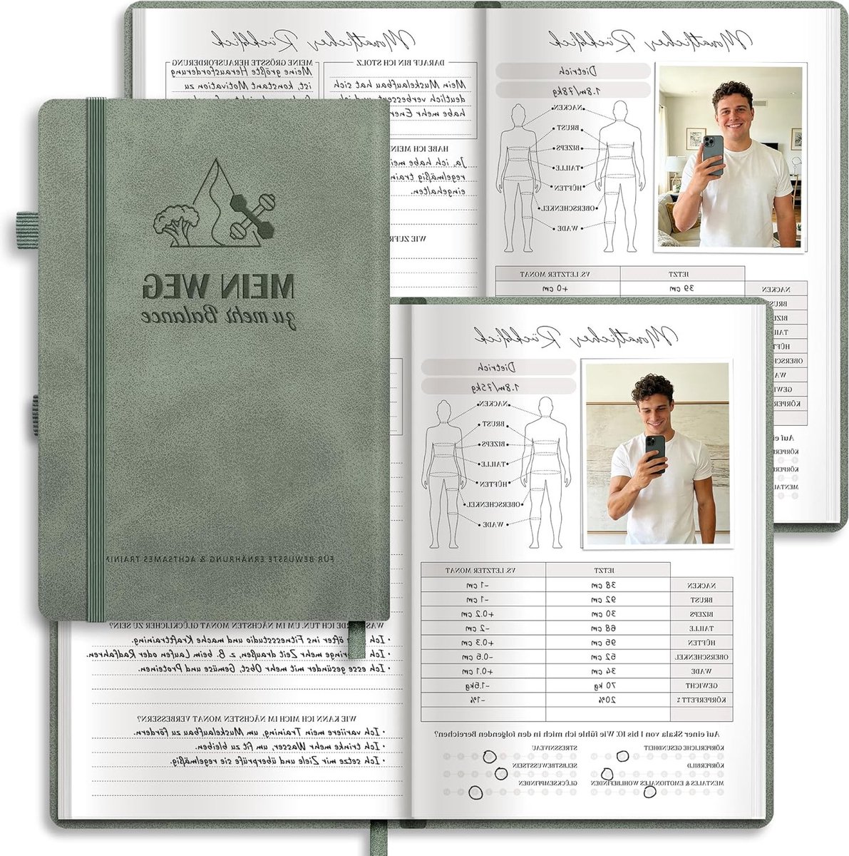 14 weken trainingsdagboek met voedingswaardentabel voor krachttraining, dieet en fitnessdoelen