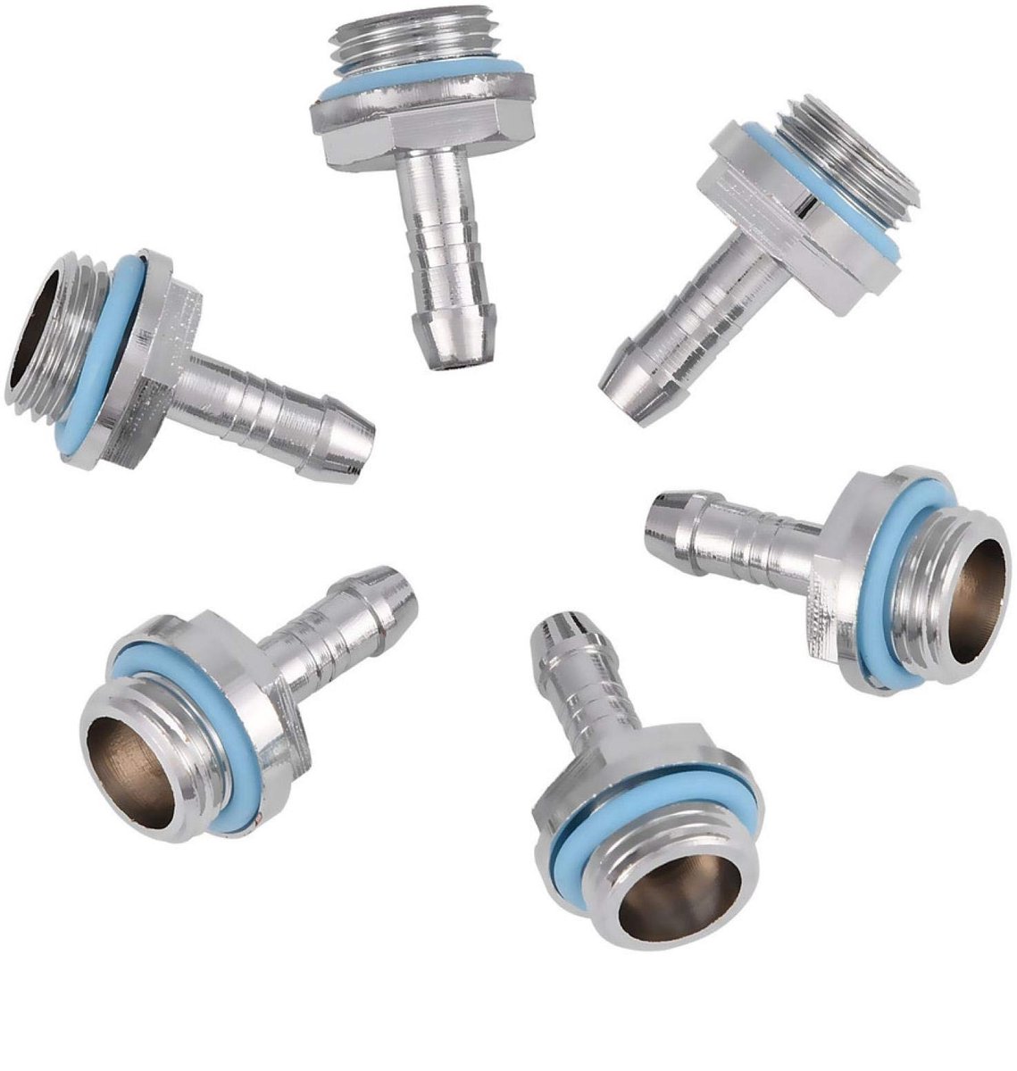 Allecto - Barb Fitting - Waterkoeling - Koper - Slang Connector - G1/4 Draad - Multi-Size - Voor PC Waterkoelsysteem