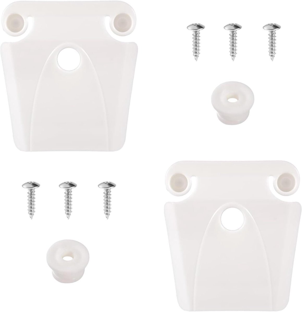 Koelbox Sluitingen Set - Vervangende Onderdelen Koeler - Buitenactiviteiten - Duurzaam Plastic en Metaal - Voor 50-165 Qt - Wit Zilver