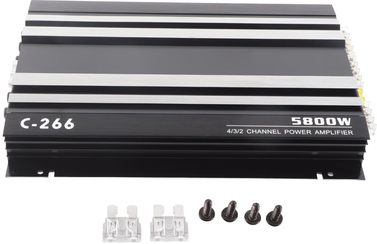 Allecto - 5800W 12V Versterker - Hoog vermogen audio - Draagbare stereo subwoofer - Geschikt voor auto - Hi-Fi geluidskwaliteit - Ideaal voor muzie...