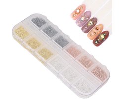 Allecto - Nail Art DIY Ball Decorations - Mini Metalen Ballen - 3D Stalen Kralen voor Manicure - Gemengde Maten - Nail Art Benodigdheden voor Thuis...