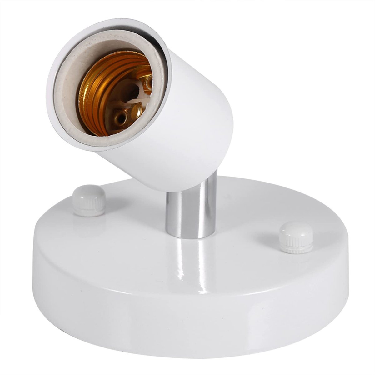 Allecto - E27 Lamp Socket - Rotatable Ceiling Light Fitting - 180° - Wit - Geschikt voor LED Lampen - Lampenhouder - Modern