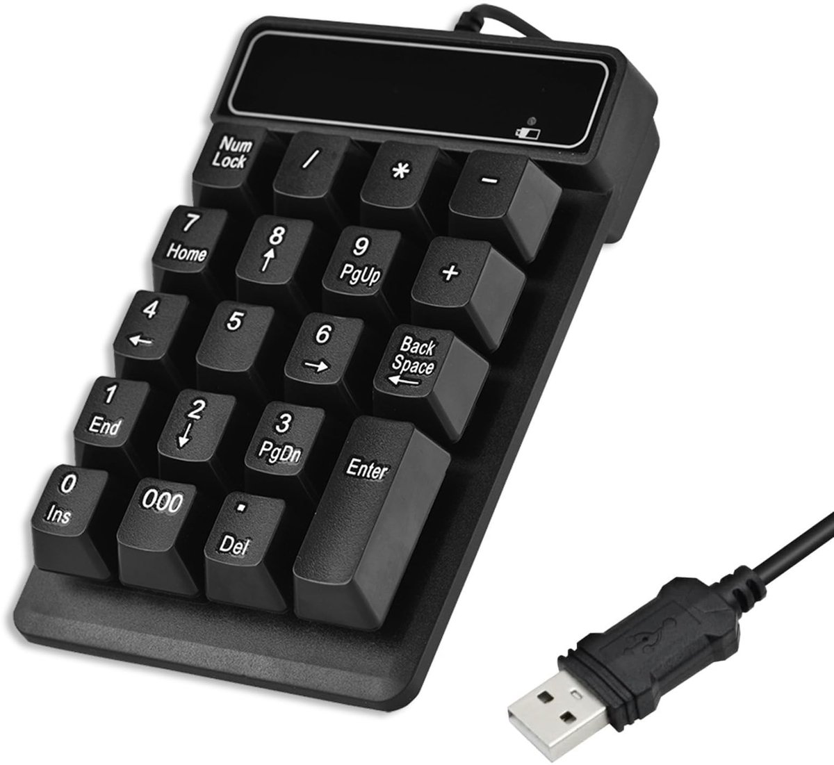 Allecto - Numeriek Toetsenbord - 19 Toetsen USB - Bedraad voor Laptop en PC - Ideaal voor gamers en kantoorgebruik - Ergonomisch ontwerp - Betrouwb...