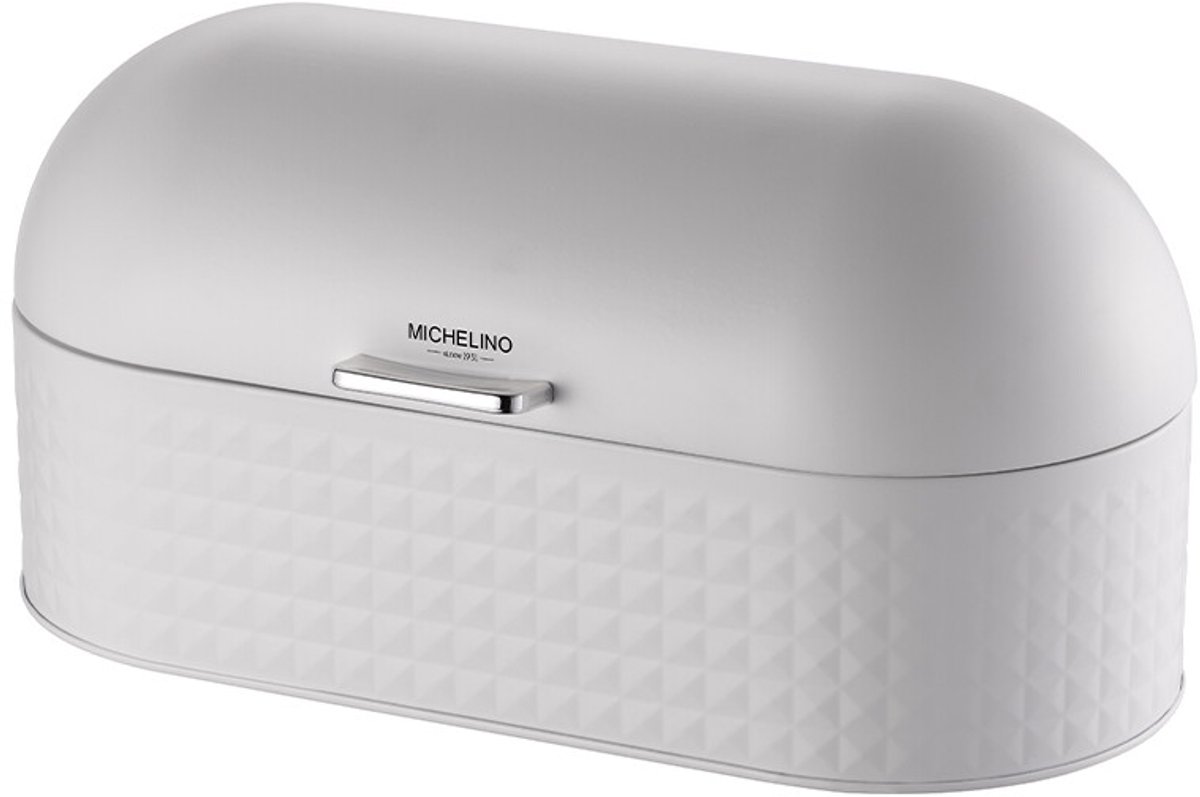 Michelino 81452 - broodtrommel - wit mat - (43,5x20x21,5 cm)