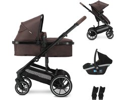 Deryan Noa Kinderwagen 3-in-1 - Wandelwagen met Autostoel - Chocolade