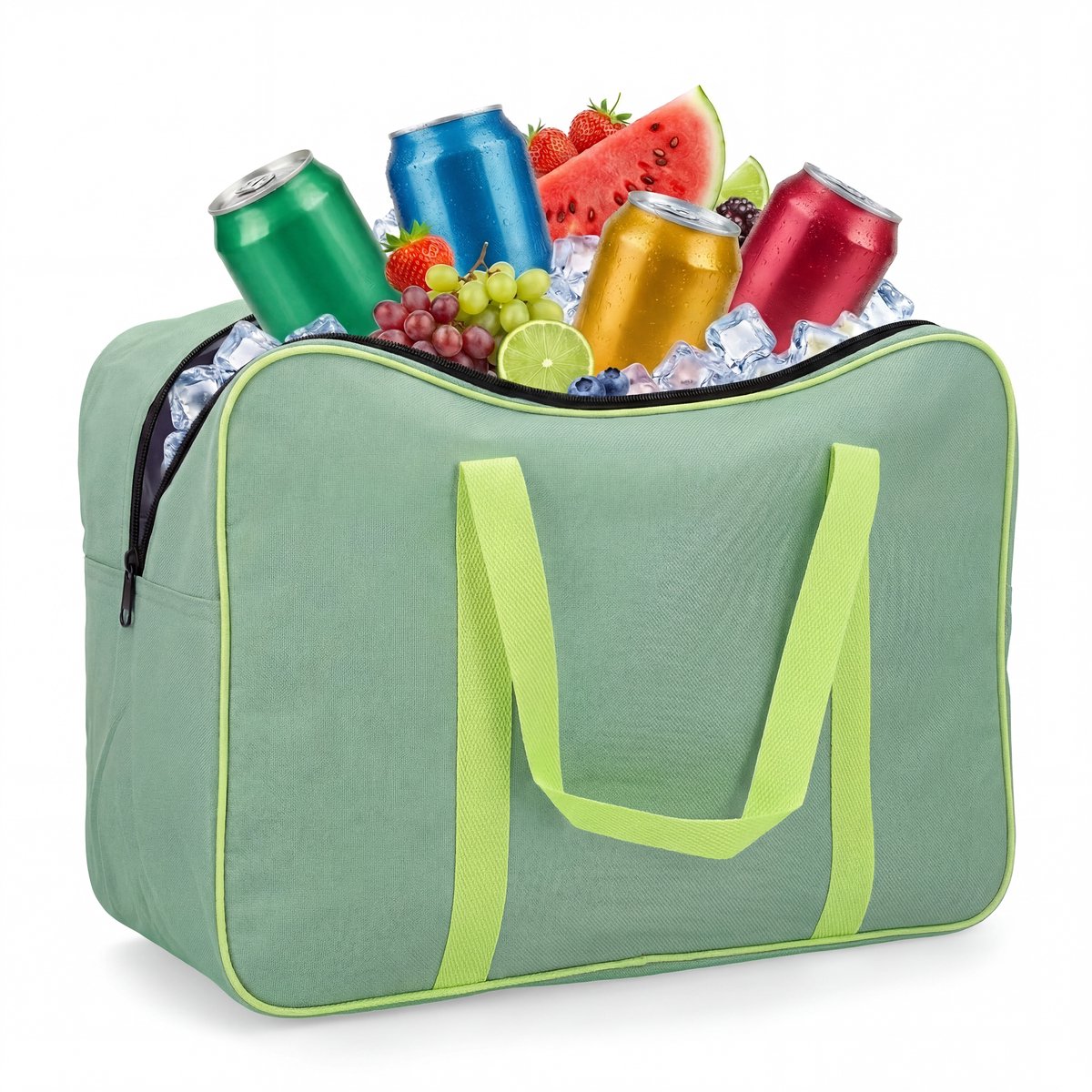 Geisoleerde Koelrugtas - Lichte Lunch Tas 7L -Compacte Koeltas - Koeltasje Klein - Picknicktas Kinderen - Thermo Tas - Lunchtas Volwassenen - Cooler Bag - Koel Tas Dames en Heren - Thermotas - Koelrugzak Vakantie - Koeltassen - Groen - Löwenthal