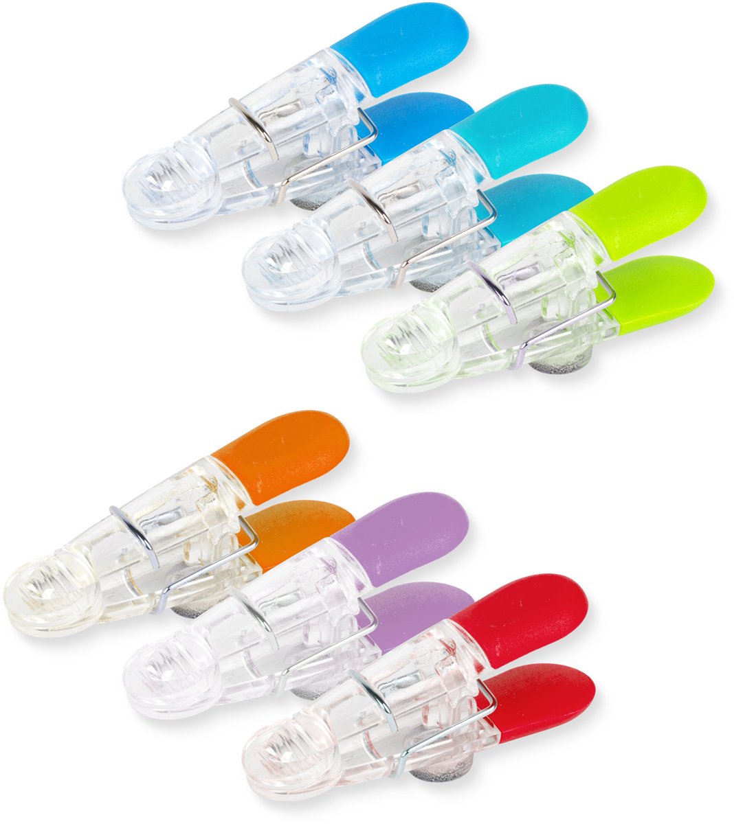 Baker's Secret Sluitclips Set - 6 Delige Zaksluiters Met Magneet - Herbruikbare Vershoudclips Voor Chipszakken en Voedselverpakking - BPA Vrij [BS40102]