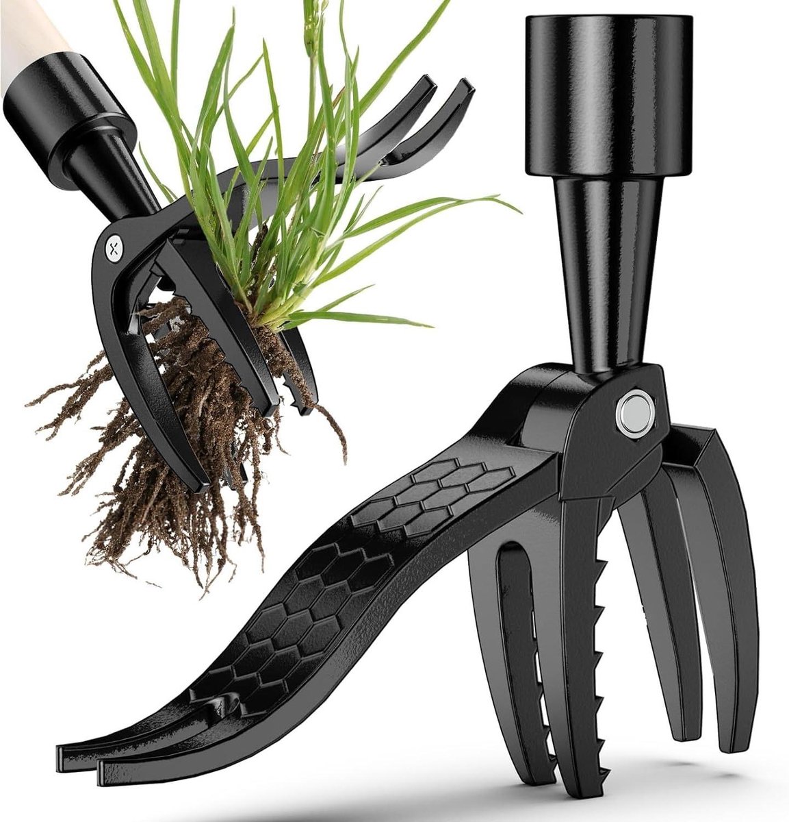 Onkruidtrekker Vervangingskop - Onkruidverwijderaar Staal - Tuinonderhoud - Stand-up Ontwerp - 3 cm Interface - Zilver