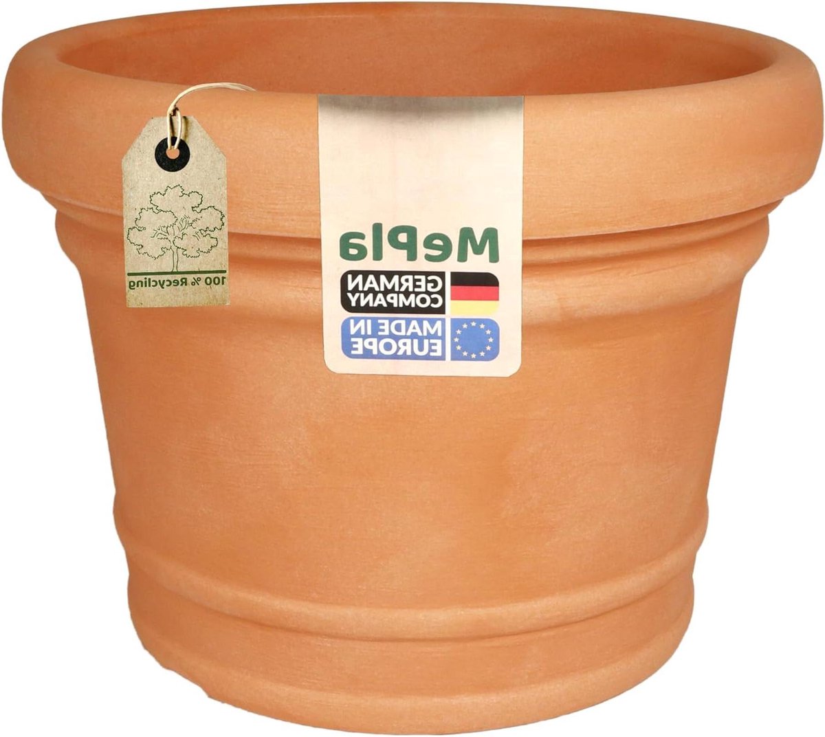 Bloempot Rond - Plantenpot Bak - Buiten Tuinieren - UV-bestendig Onbreekbaar - Ø40 cm - Terra