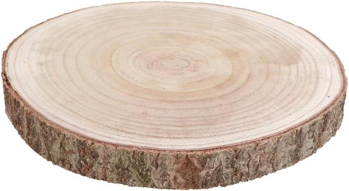 Houten Ring - Houten Schijf - Tafeldecoratie - Extra Groot - 36-40 cm - Natuurlijk