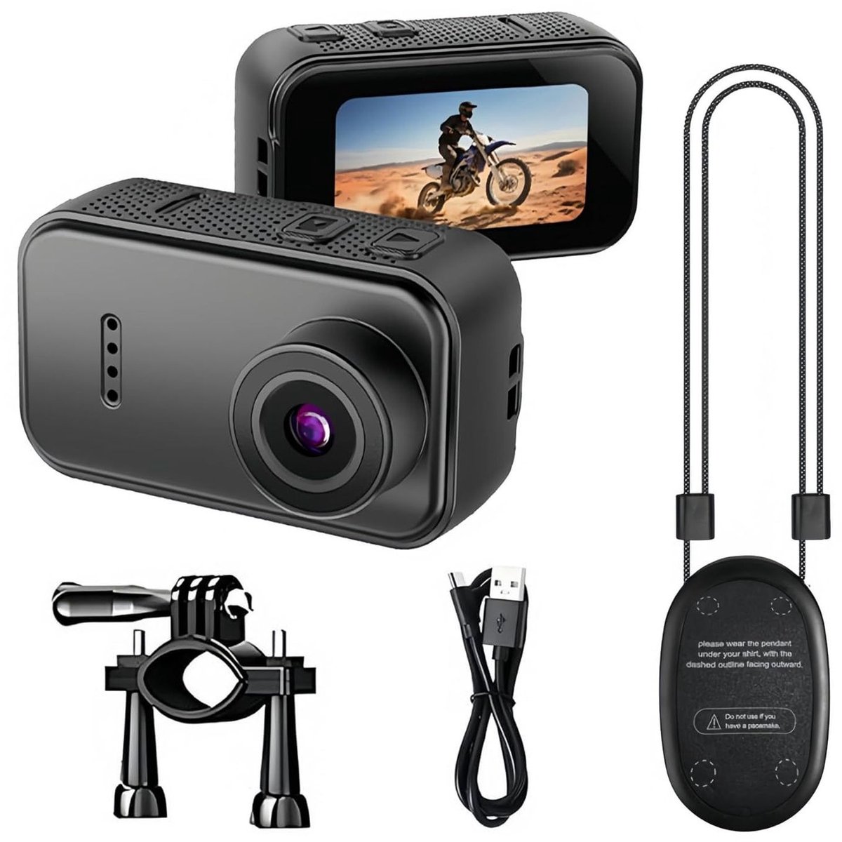 Ulisem - Draagbare Camera - Duimgrootte Actiecamera - 1080P HD - 130° Groothoek - Magnetisch Ontwerp - 25g Ultralicht - Voor Wandelen en Reizen - Eerstepersoonsopname