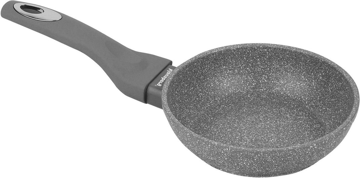 Koekenpan - Koekepan Braadpan - Gezond Koken - Marmer Coating - 26 cm - Grijs