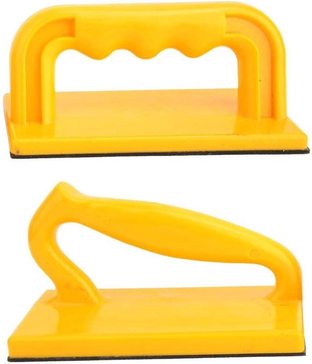 Houtzaag Duwstok - Veiligheidsblok - Houtbewerking - Ergonomisch Handvat - 15 x 8 x 10 cm - Geel
