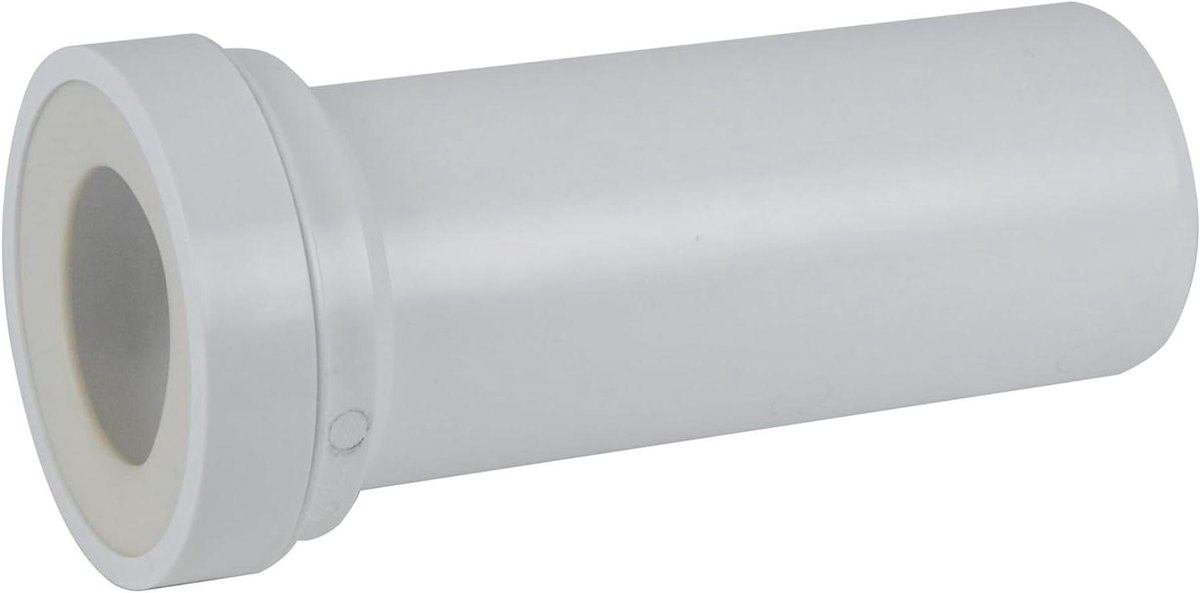 Rechte Huls Toilet - Afvoer Huls - Geurbestrijding Toilet - Met Siliconenmembraan - 280 mm - Wit