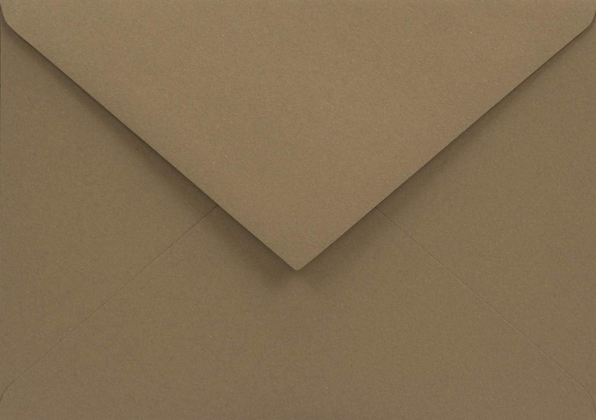 Bruine C6 Enveloppen - Briefpapier Postverpakking - Uitnodigingen Versturen - Rustieke Vintage Look - 114x162 mm - Bruin