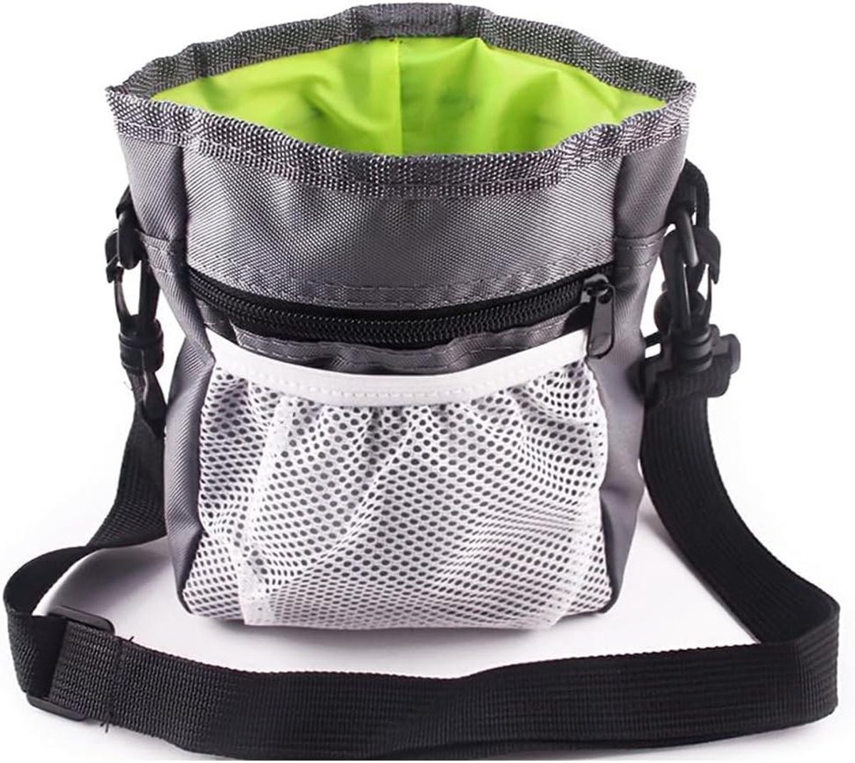 Traktatietas Hond - Honden Snacks Tas - Hondentraining - 3 Draagmogelijkheden - 18 x 14 x 6 cm - Grijs