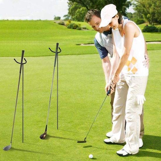 Golfclub Houders - Golfstandaard Rackets - Golfen Buiten - U-vormig Ontwerp - 80 cm Hoog - Zwart — afbeelding 5