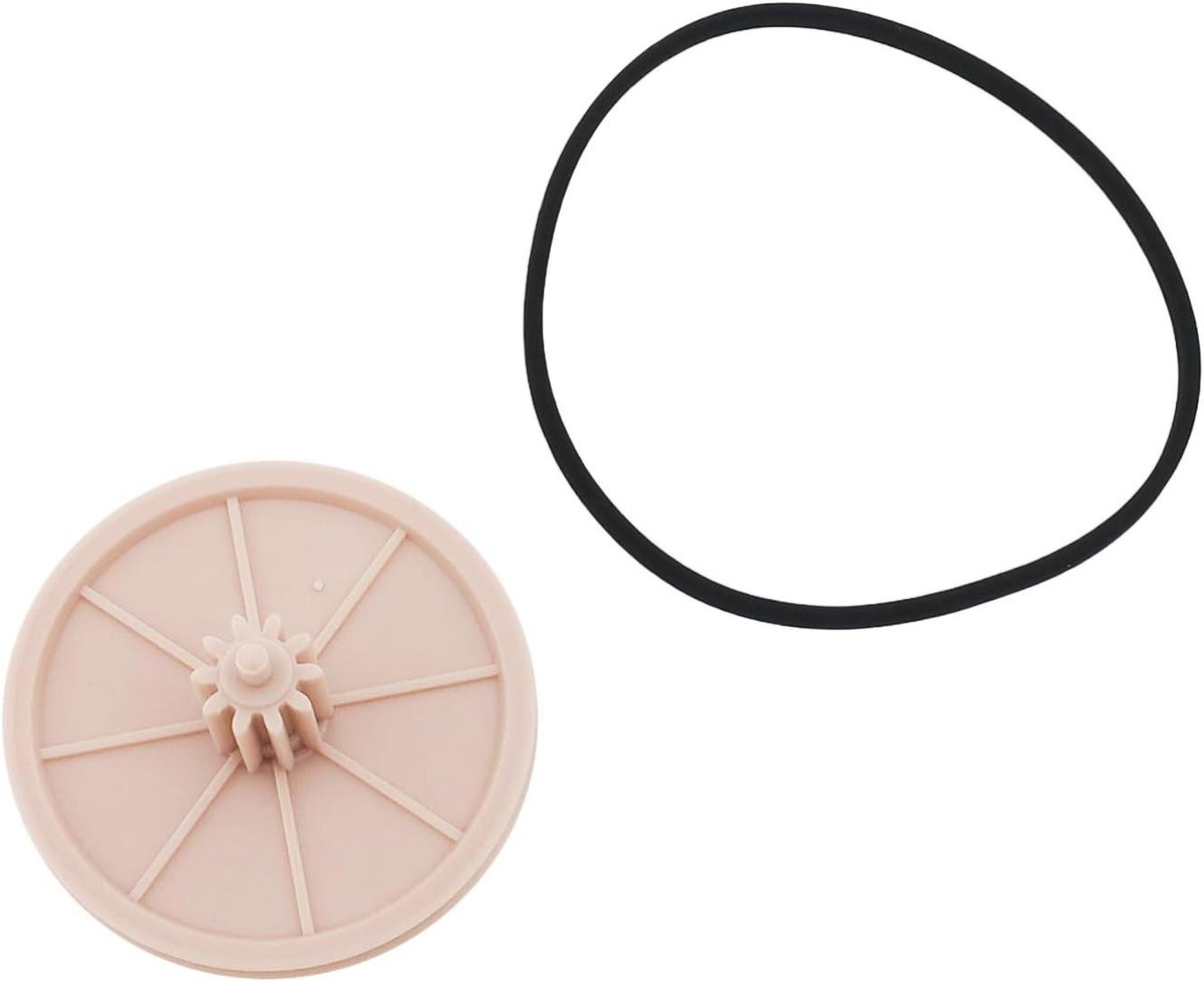 CD-lade Tandwiel en Riem - Reparatieset CD-speler - CD-speler Reparatie - 10 Tanden Ontwerp - 43 mm Buitendiameter - Zwart