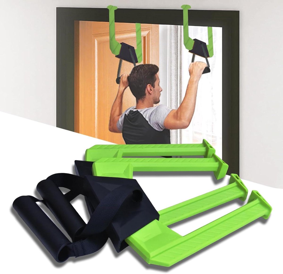 Pull Up Bar - Chin Up Bar - Thuis Fitness - Draagbaar Ontwerp - Max 200 lbs - Zwart