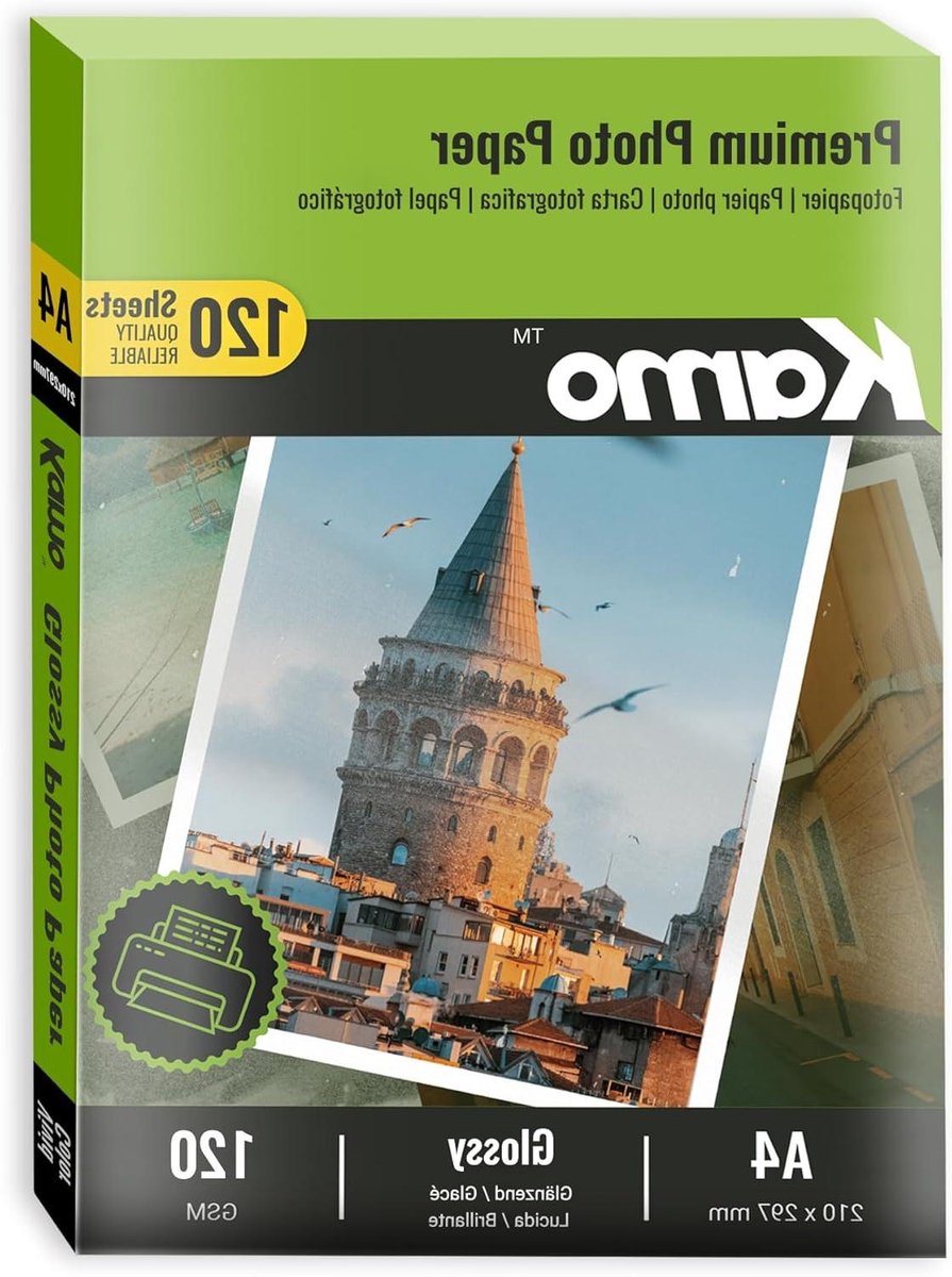 Fotopapier Glanzend - A4 Papier - Foto's Printen - Hoge Glans Spiegelcoating - 120 Vel A4 - Wit