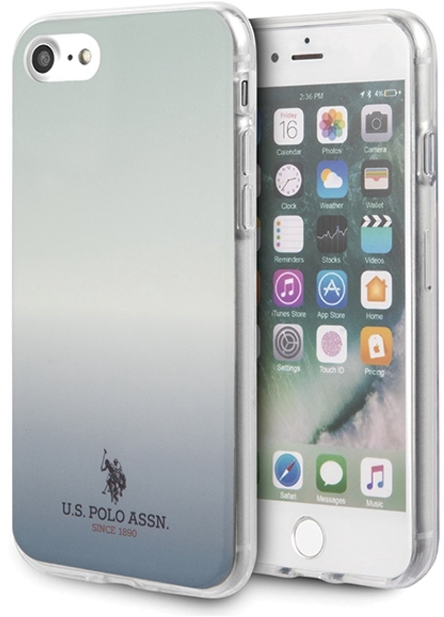Amerikaanse - zaak - Polo Assn. Verlooppatrooncollectie voor iPhone 7/8 / SE - 2020 / SE - 2022 - blauw