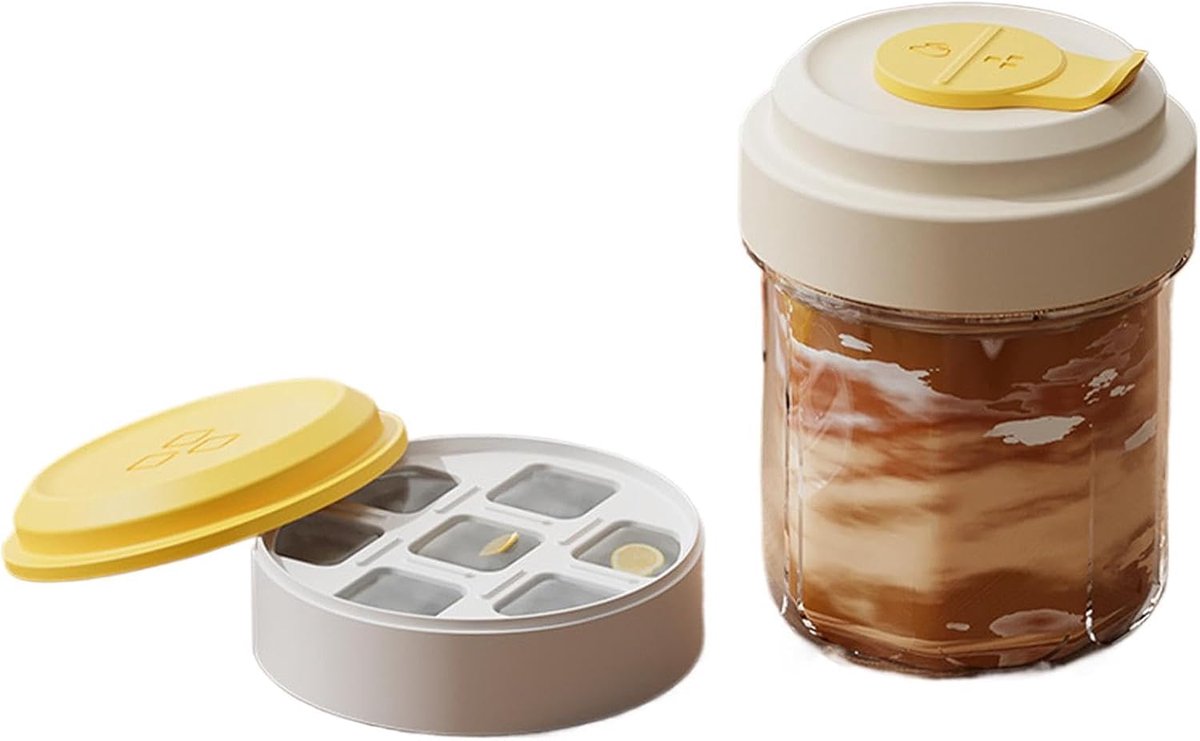 Draagbare ijsblokjesvorm - Waterfles - IJsblokjesmaker - Geschikt voor sappen - frisdranken - whisky - cocktails, koffie - Buitensporten - Afmetingen: 17 x 9.5 cm