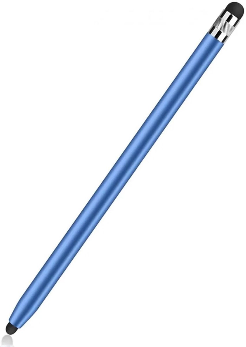 SBG Universele Stylus Pen - Geschikt voor Telefoon Tablet en iPad - Twee zachte punten - Blauw