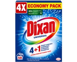 4 x Dixan - Waspoeder - Voor universele was - 58 wasbeurten