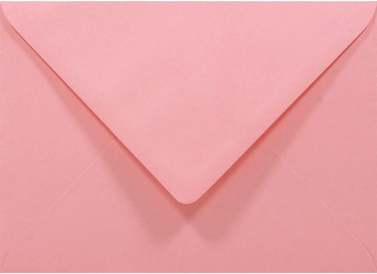 Roze B6 Enveloppen - Papieren Brievenbussen - Kaarten Versturen - Puntklep Zonder Venster - 125x175mm - Roze