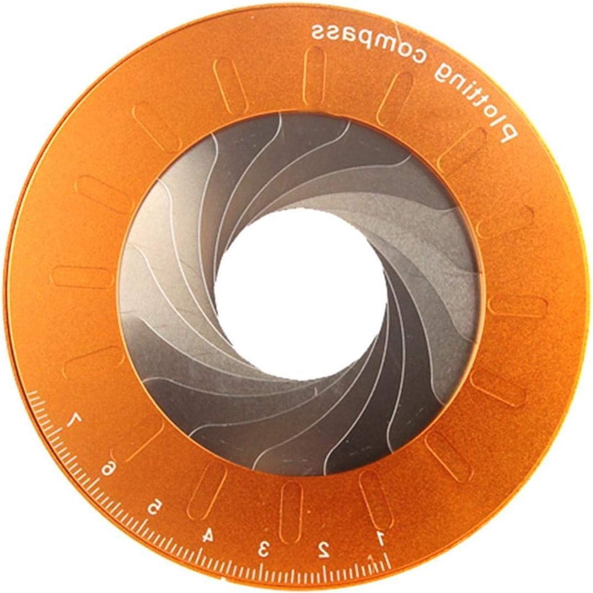 Cirkel Tekening Maker - Meetliniaal Wiskunde - Cirkels Tekenen - Verstelbaar Ontwerp - 12.5 cm - Oranje