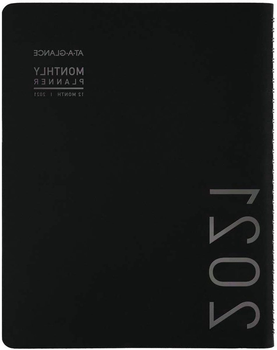 Maandplanner 2021 - Agenda Medium - Jaar Plannen - Bestand tegen inktuitvloeiing - 7" x 8-3/4" - Zwart