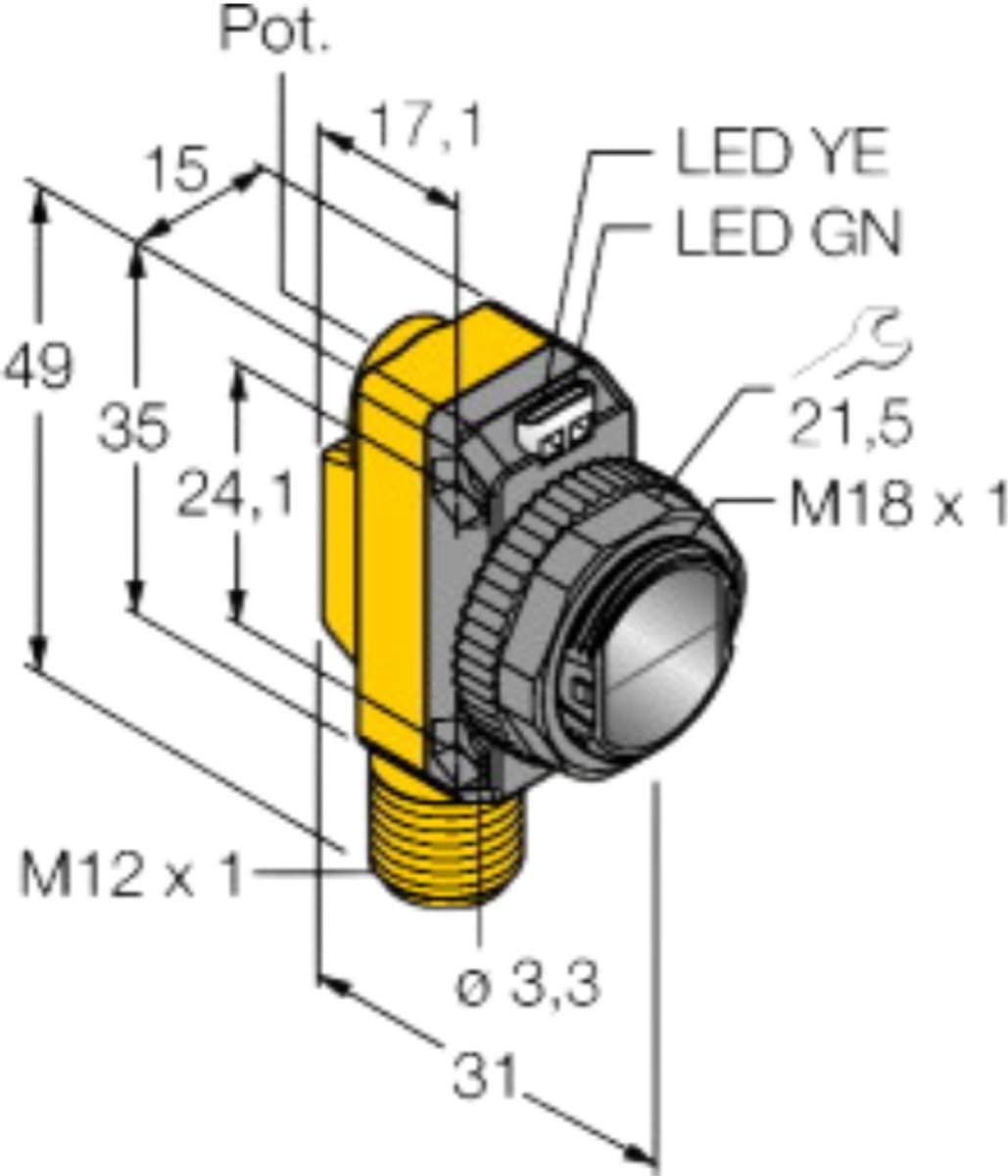 Banner Engineering (Turck) QS18VP6LVQ8 BAN FOTOCEL