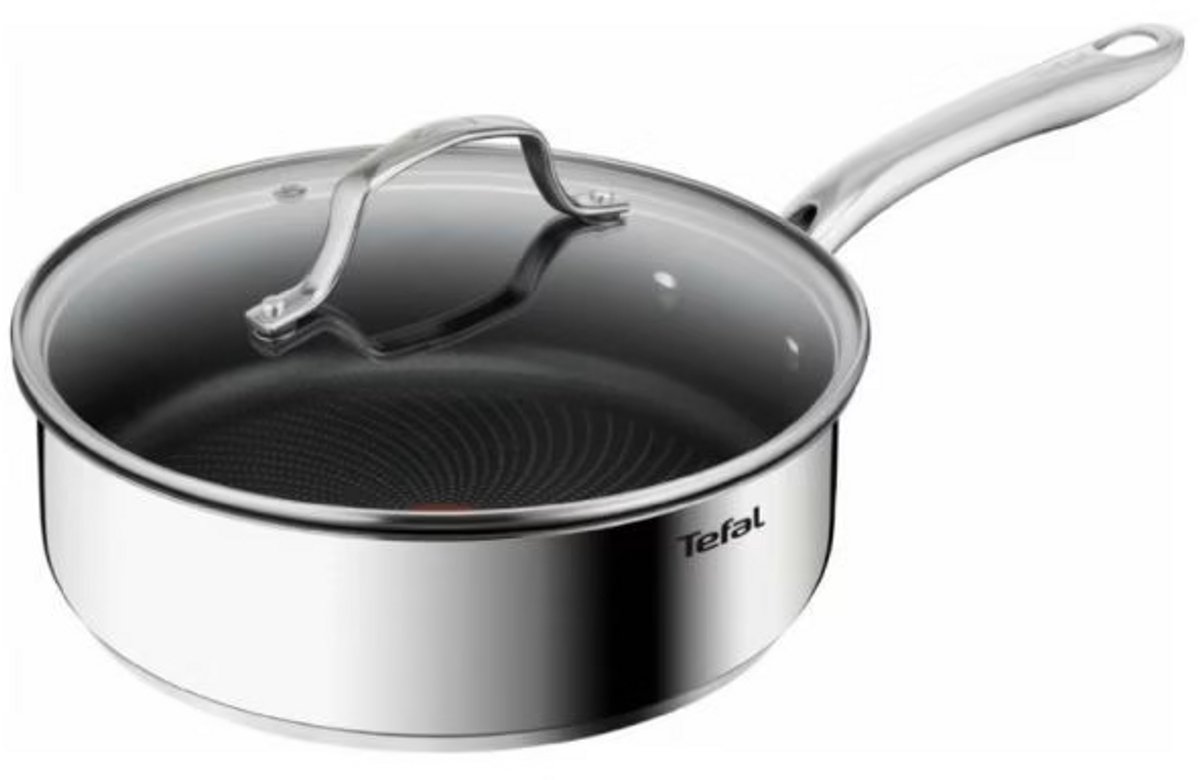 Tefal Infinite Hapjespan 24 cm – Inclusief houten roerlepel voor optimaal behoud van de bodem