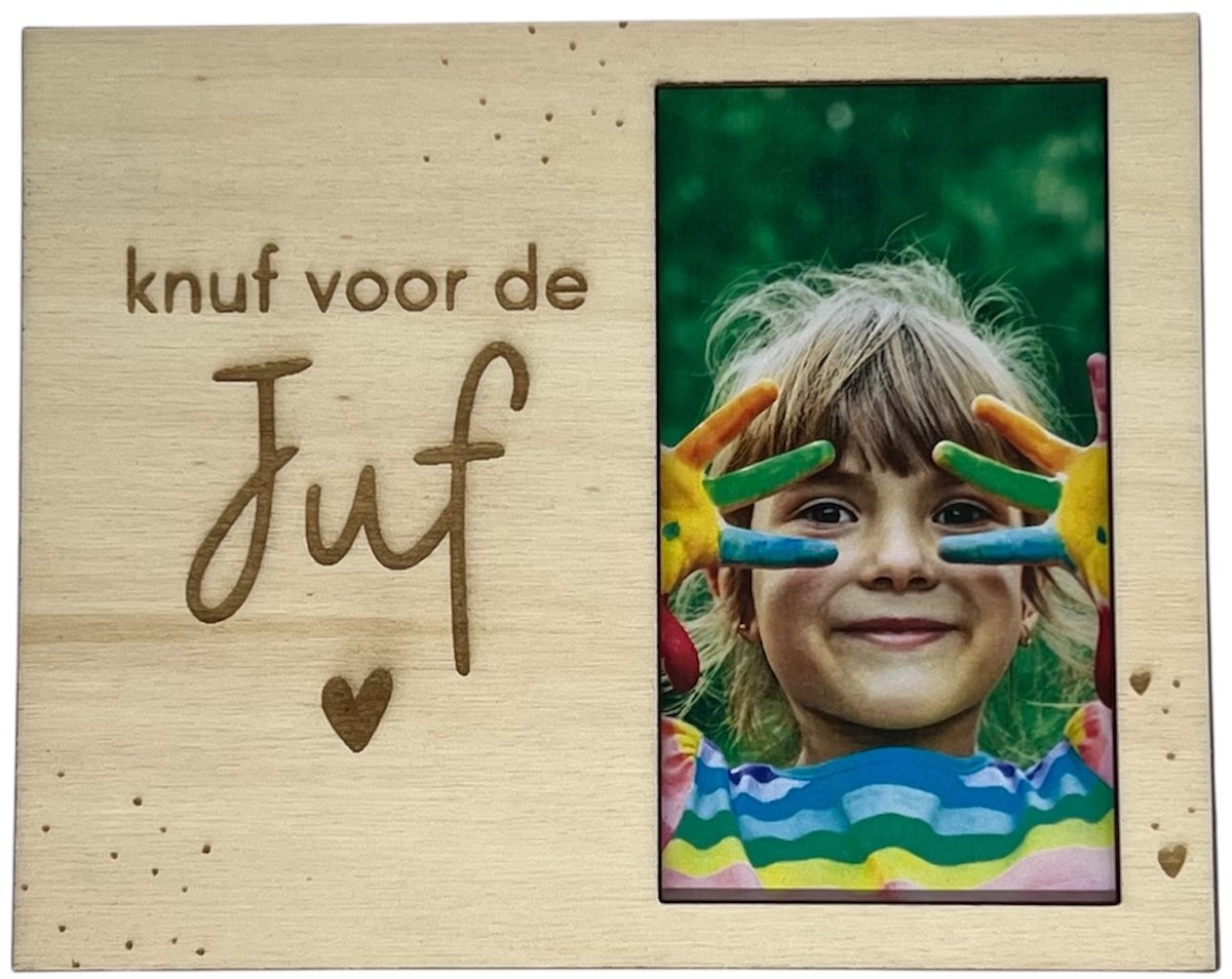 Fotokader liefste Juf | knuf voor de juf | liefste juf | einde schooljaar | kleine attentie | de liefste ben jij | topper | cadeau