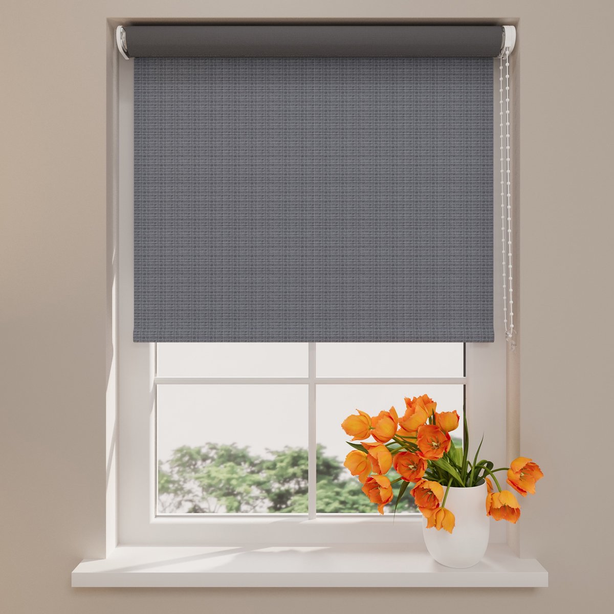 Rolgordijn Easy Blended - Verduisterend - Steel Grey - 130 x 190
