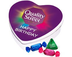 Nestlé Quality Street 160g "Happy Birthday" - 11 smaken - Geschenkdoos hartje met bonbons en toffees - Chocolade cadeau - Chocolade mix in tinbox